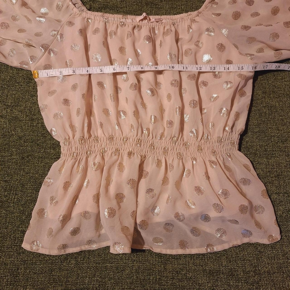 Miami Blush Pink Polka Dot Blouse - Picture 4 of 5